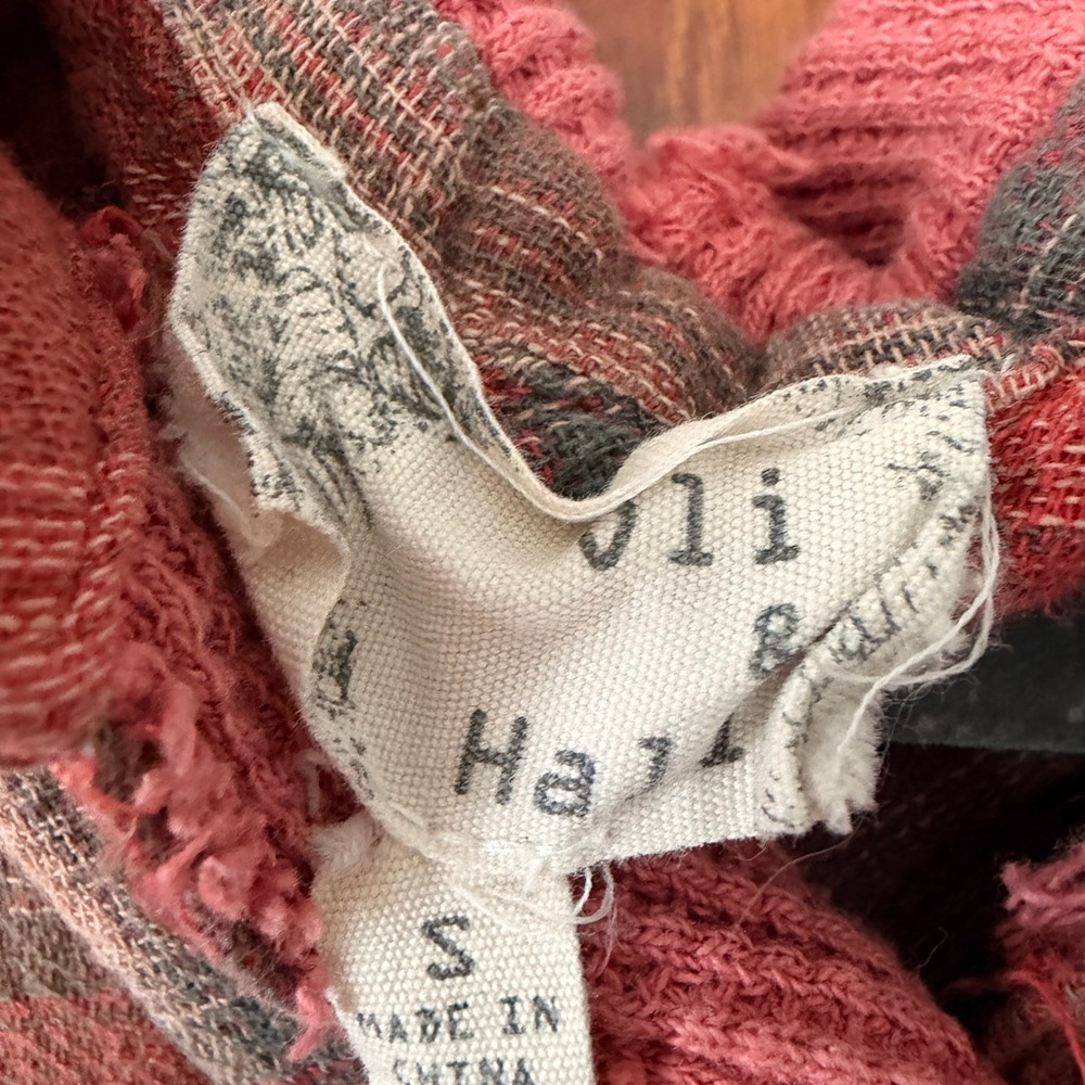 Oli & Hali Red and Pink Plaid Button Down Shirt - Picture 4 of 6